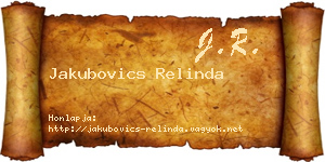 Jakubovics Relinda névjegykártya